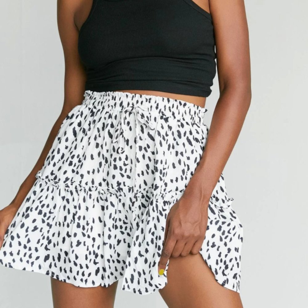 princess polly white cheetah print skirt